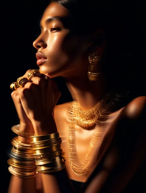 Noir Jewels, AI-generated jewelry visual